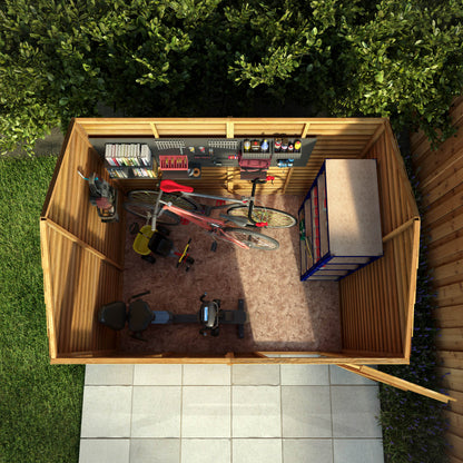 6 x 8 Value Overlap Reverse Apex Single Door Wooden Shed
