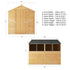 8 x 6 Value Overlap Single Door Apex Wooden Shed
