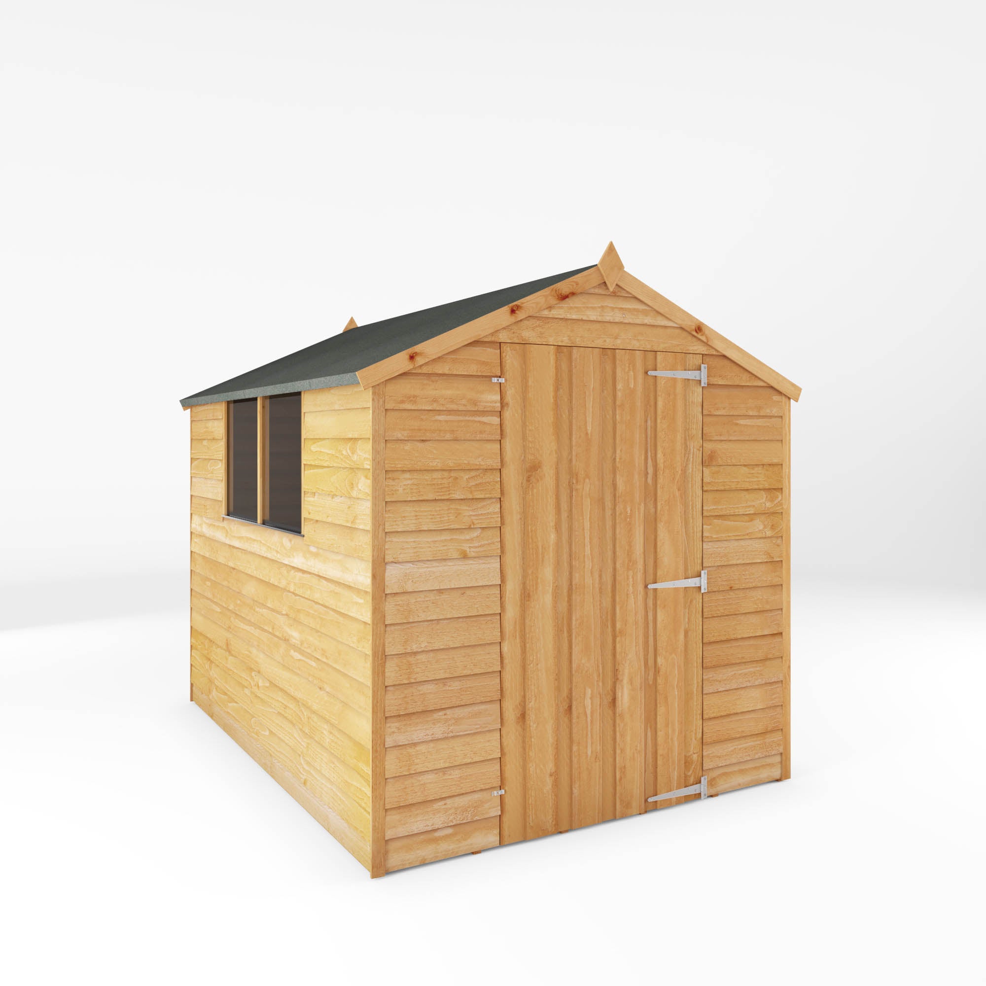 Refurbished 8 x 6 Value Overlap Single Door Apex Wooden Shed