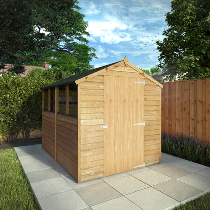 8 x 6 Value Overlap Single Door Apex Wooden Shed