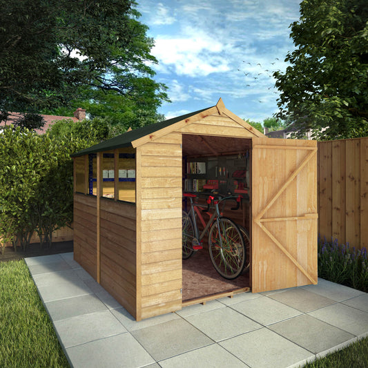 8 x 6 Value Overlap Single Door Apex Wooden Shed