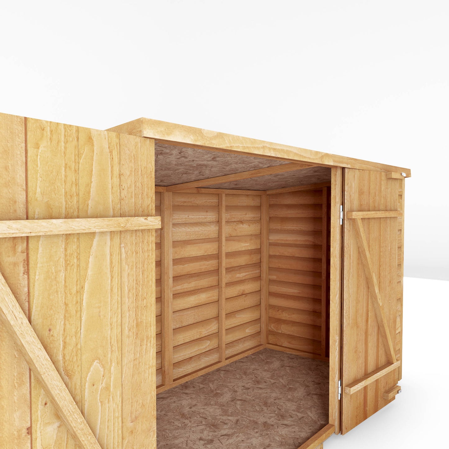 3 x 6 Value Overlap Double Door Pent Bike Shed