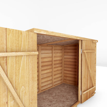 3 x 6 Value Overlap Double Door Pent Bike Shed