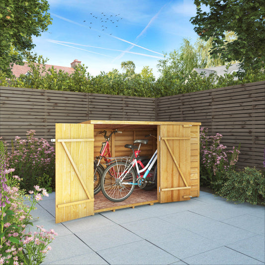 4 x 6 Overlap Double Door Overlap Bike Shed