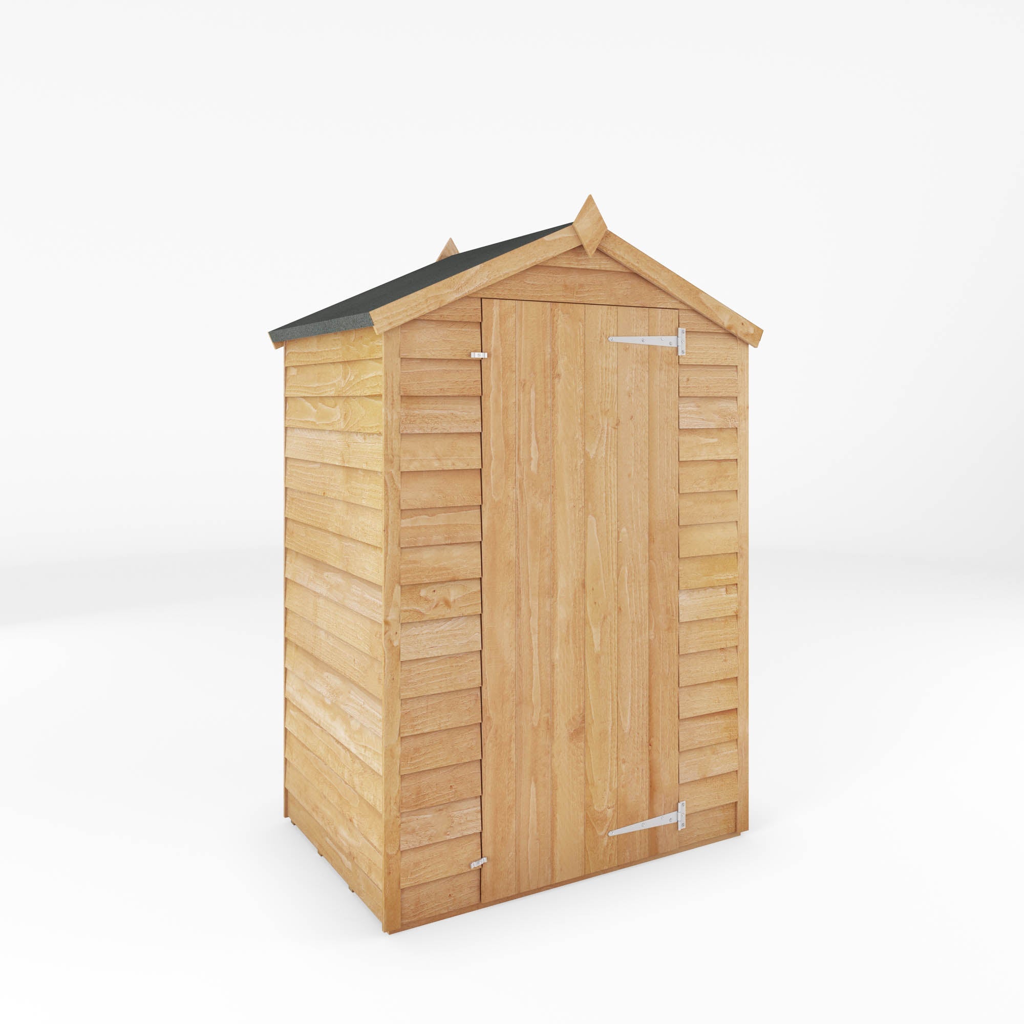 Refurbished 4 x 3 Overlap Single Door Apex Wooden Garden Shed