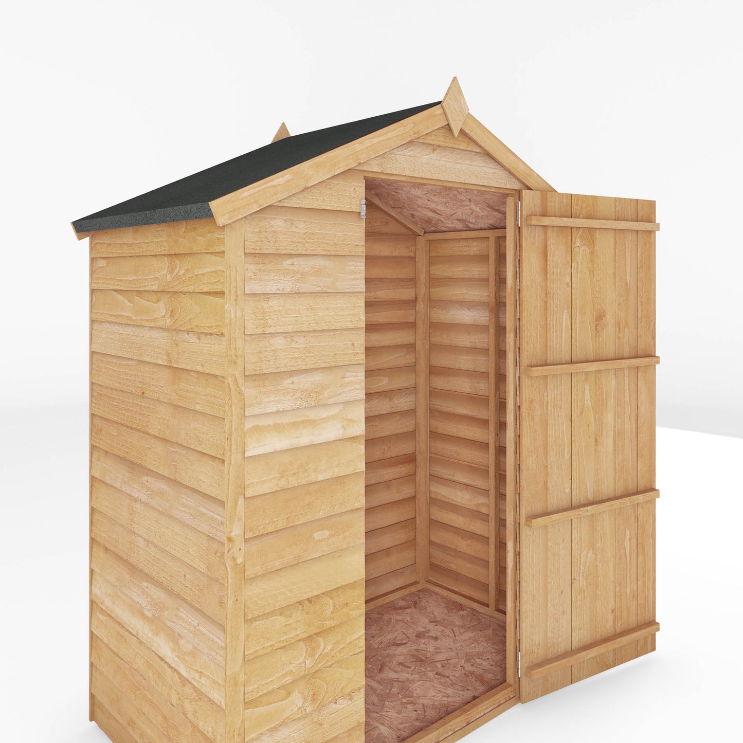 3 x 5 Value Overlap Single Door Apex Wooden Garden Shed