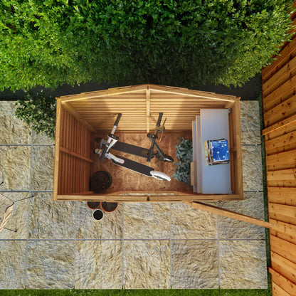 3 x 5 Value Overlap Single Door Apex Wooden Garden Shed