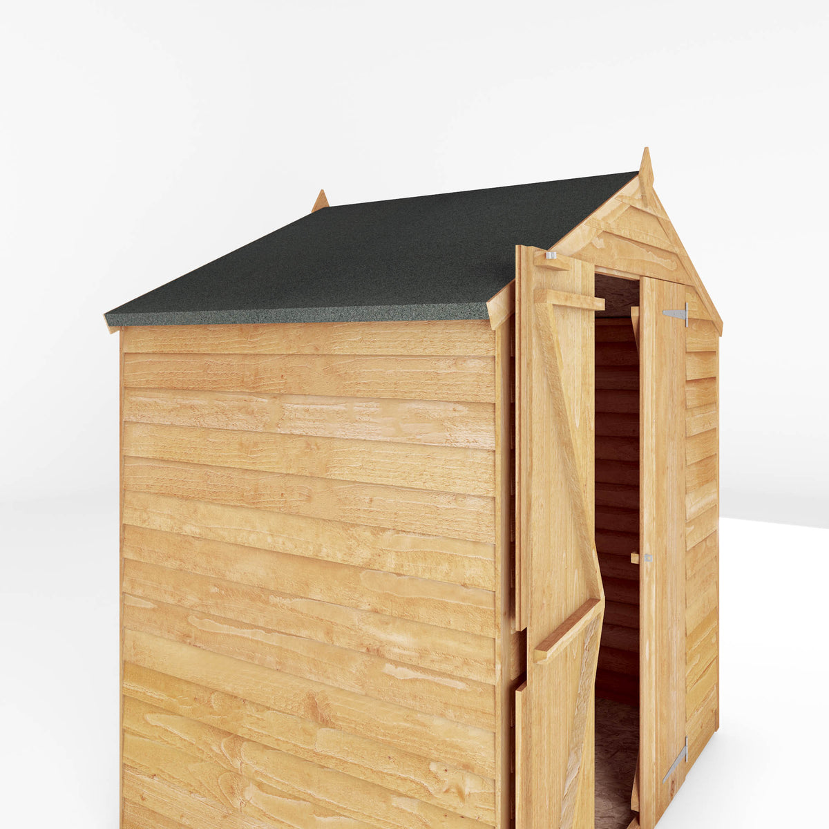 Refurbished Pressure Treated 4 x 6 Value Overlap Double Door Apex Garden Storage Shed