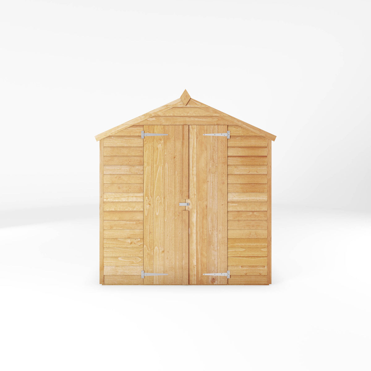Refurbished Pressure Treated 4 x 6 Value Overlap Double Door Apex Garden Storage Shed