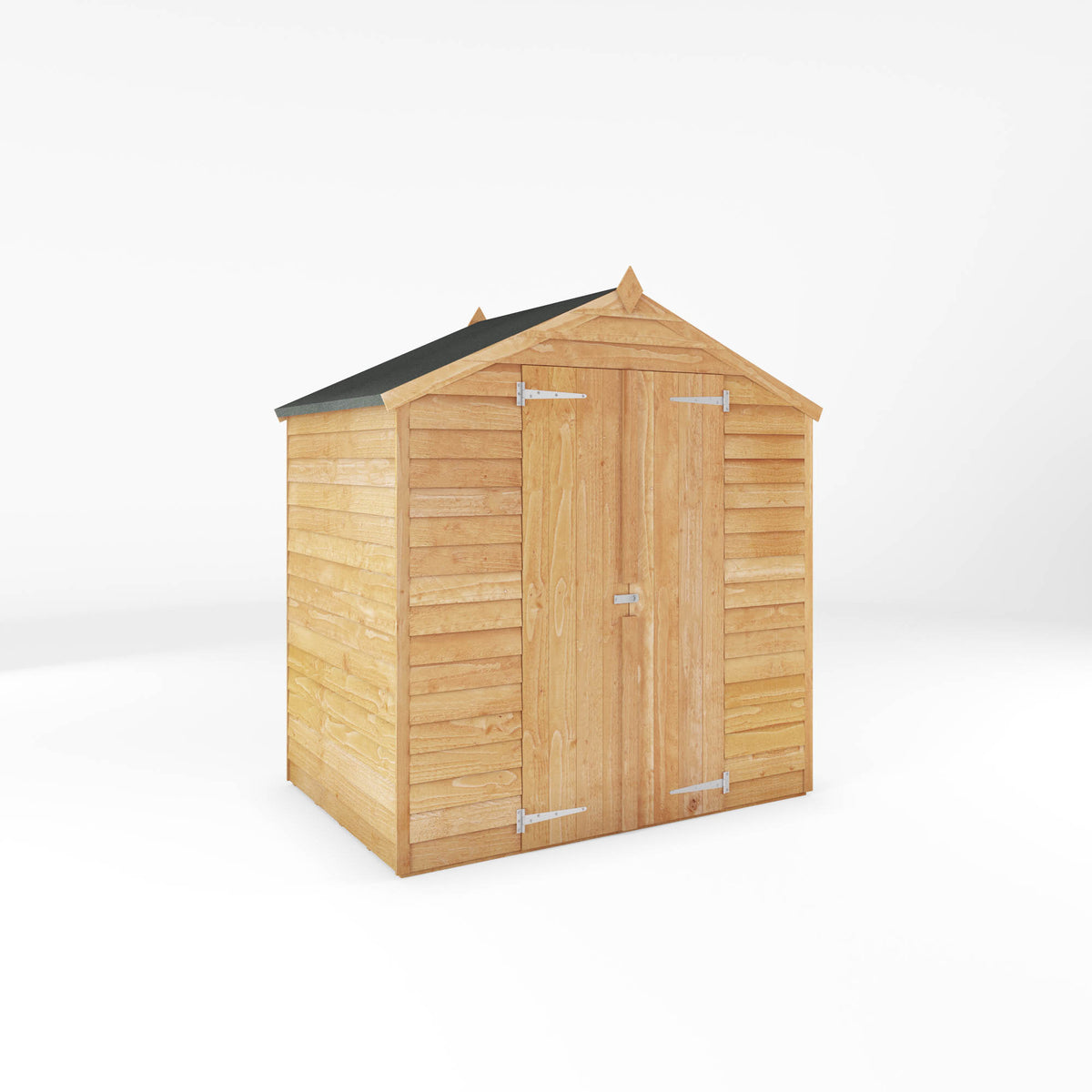 Refurbished Pressure Treated 4 x 6 Value Overlap Double Door Apex Garden Storage Shed