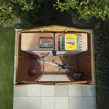 Refurbished 4 x 6 Overlap Double Door Apex Garden Storage Shed