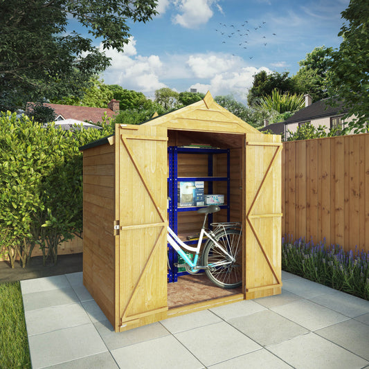 4 x 6 Overlap Double Door Apex Garden Storage Shed