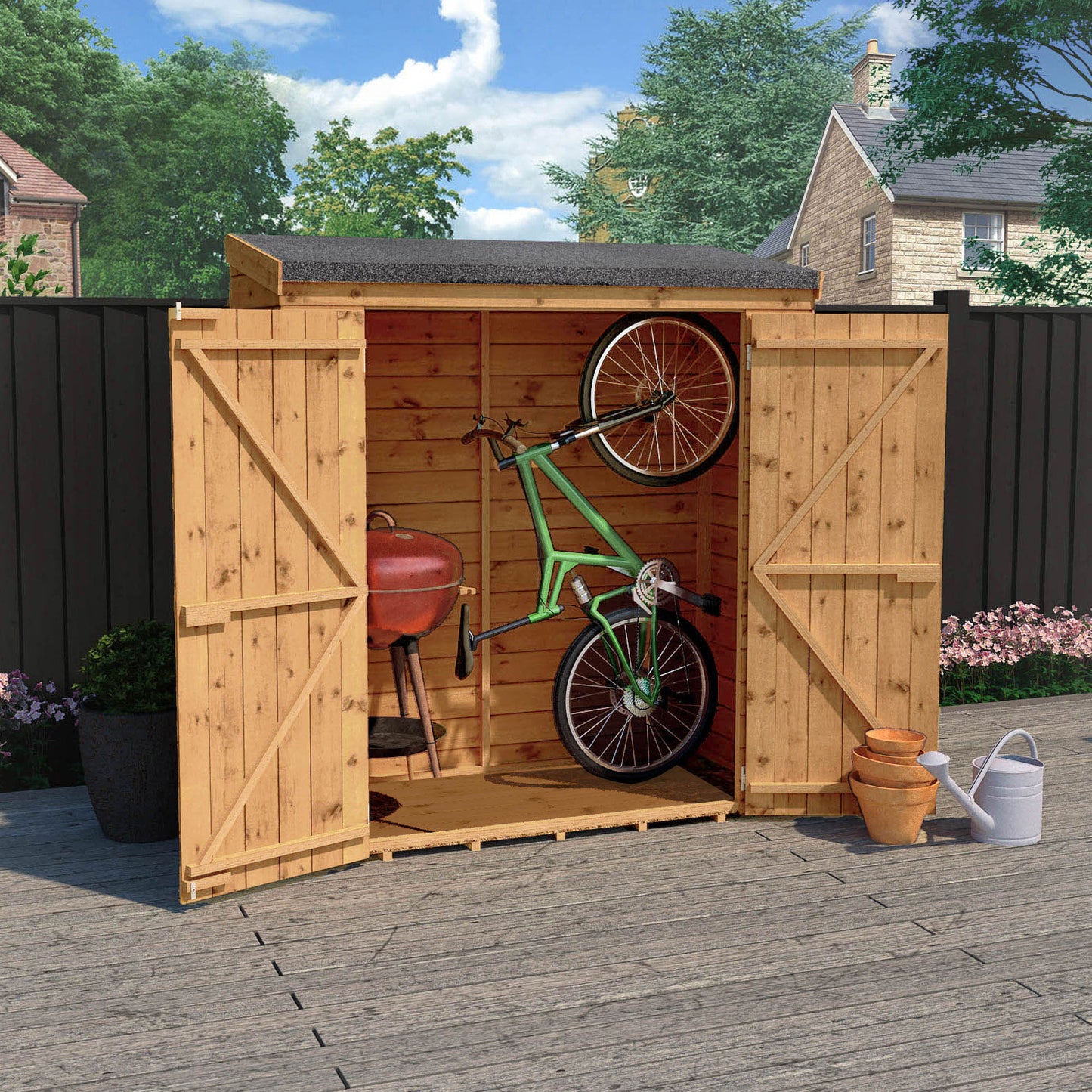 6 x 2'6 Tongue & Groove Pent Storage