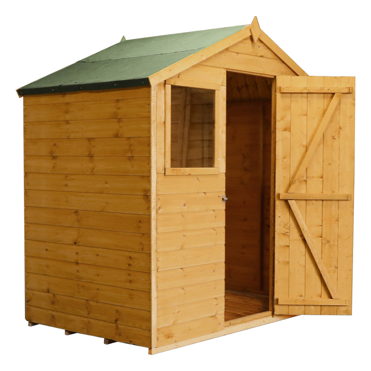 Refurbished 4 x 6 Shiplap Reverse Apex Garden Storage Shed