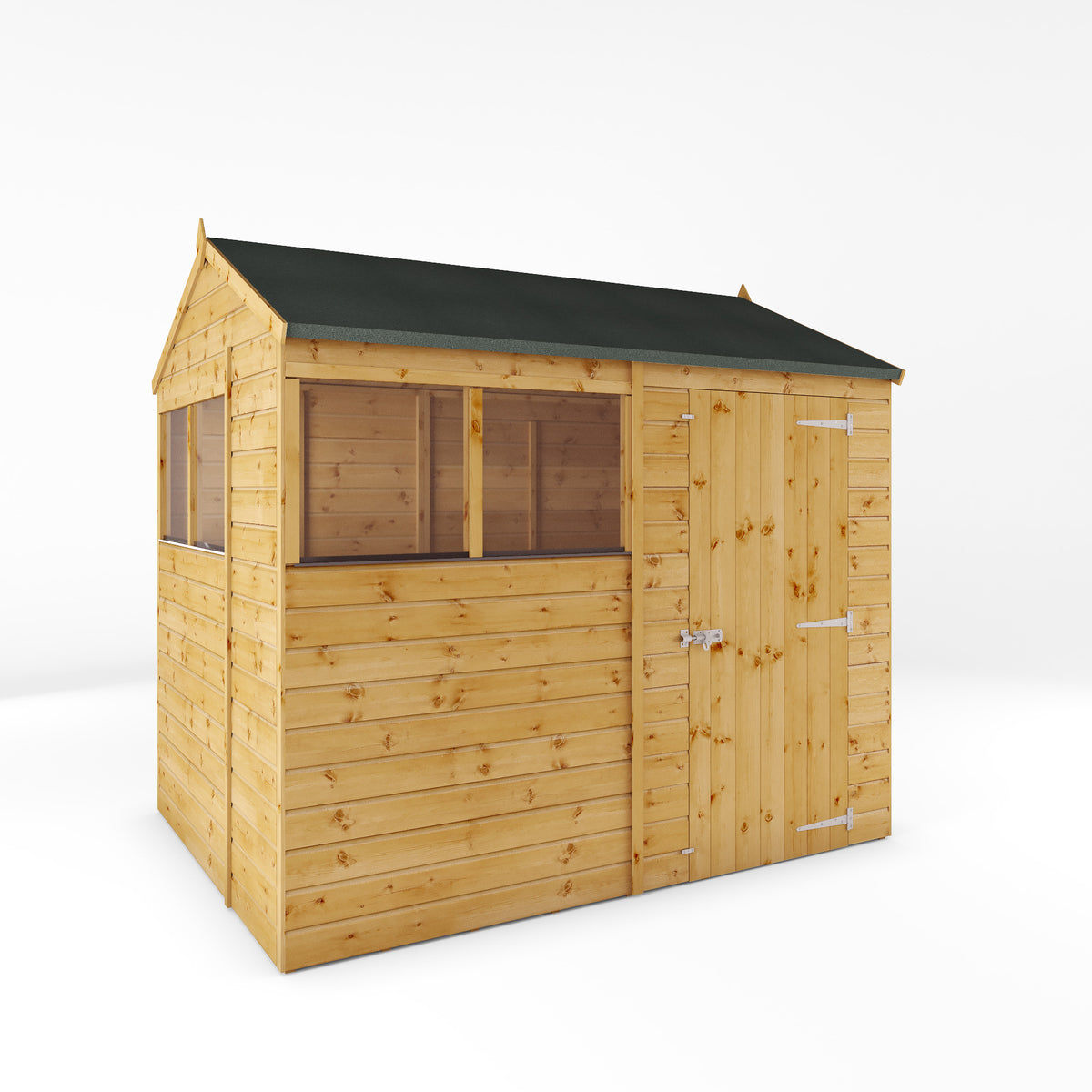 Refurbished Pressure Treated 8 x 6 Shiplap Reverse Apex Wooden Shed