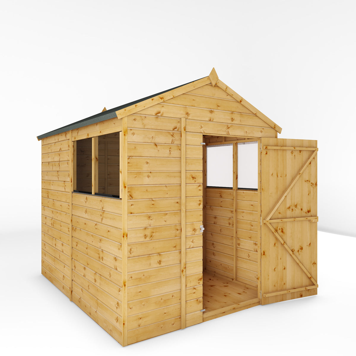Refurbished 8 x 6 Shiplap Apex Wooden Shed
