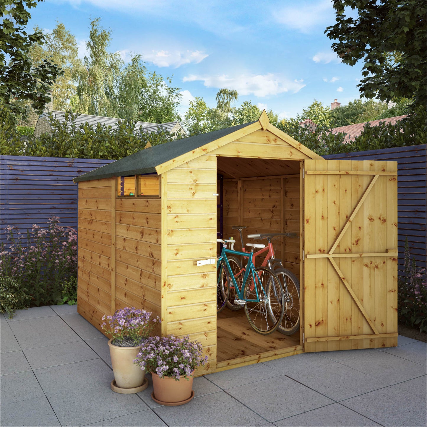 8 x 6 Security Shiplap Apex Wooden Shed