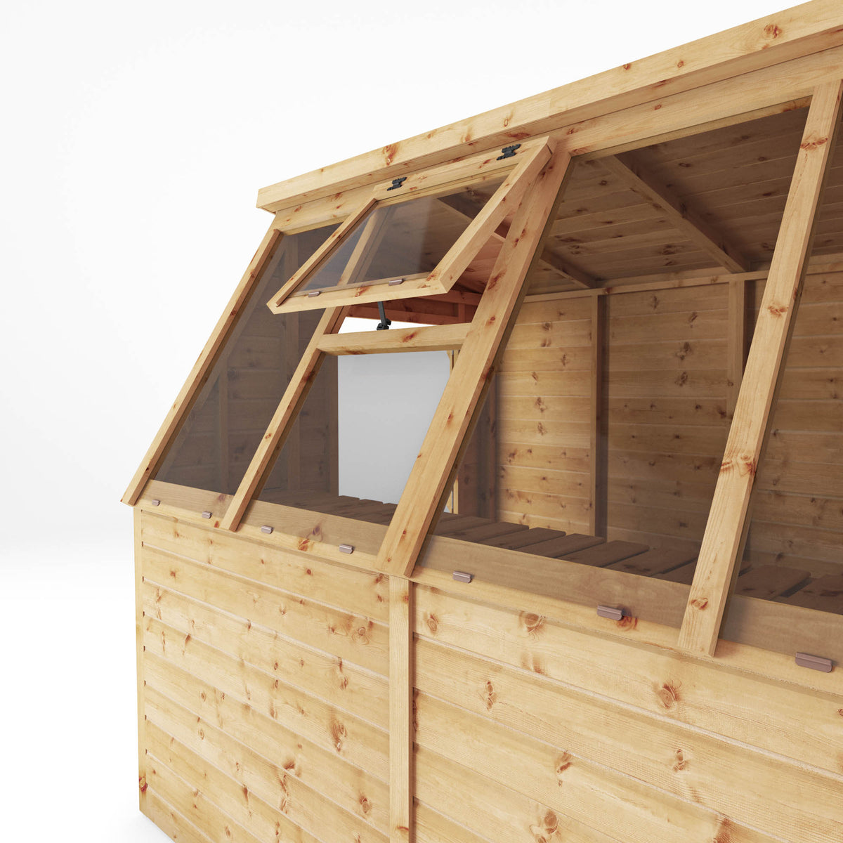 Refurbished 8 x 6 Shiplap Single Door Potting Shed Wooden Greenhouse
