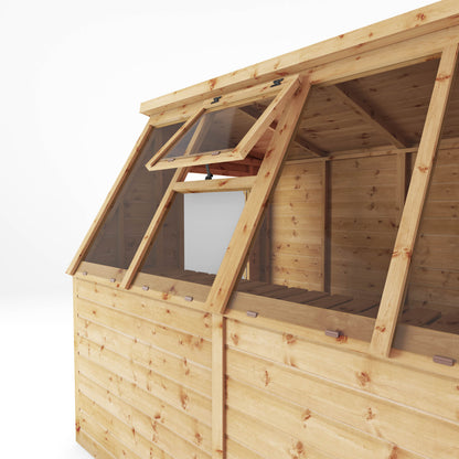 Refurbished 8 x 6 Shiplap Single Door Potting Shed Wooden Greenhouse