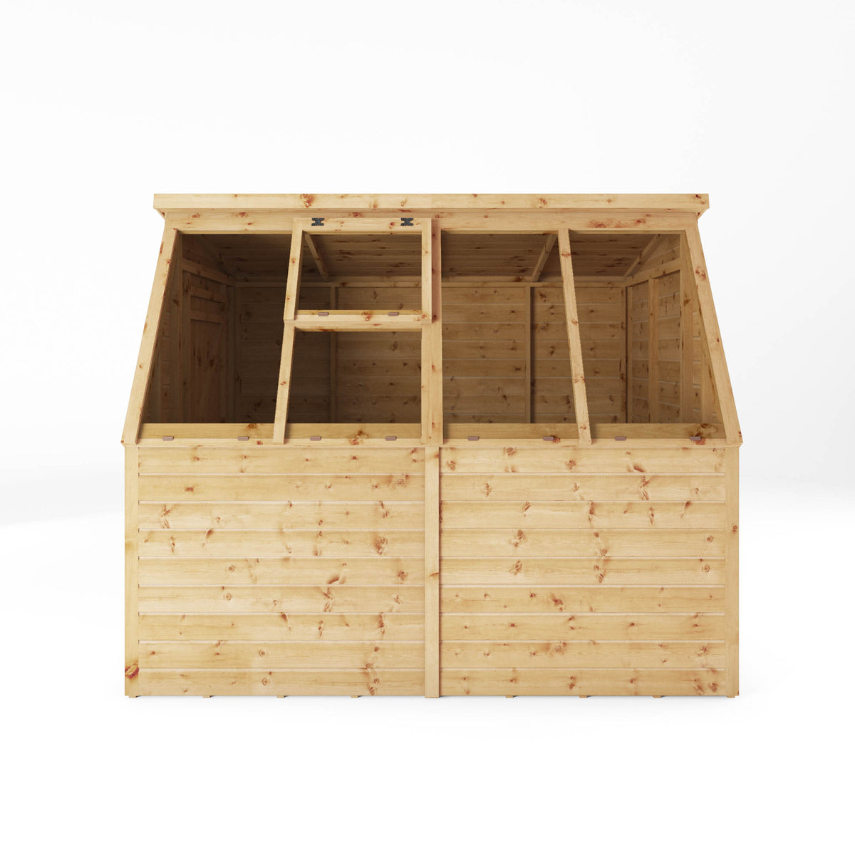 Refurbished 8 x 6 Shiplap Single Door Potting Shed Wooden Greenhouse