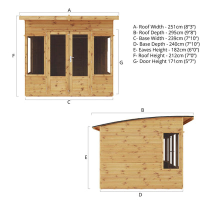 Refurbished Olive Tree 8 x 8 Helios Summerhouse
