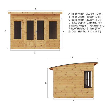 Refurbished 10 x 8 Helios Summerhouse