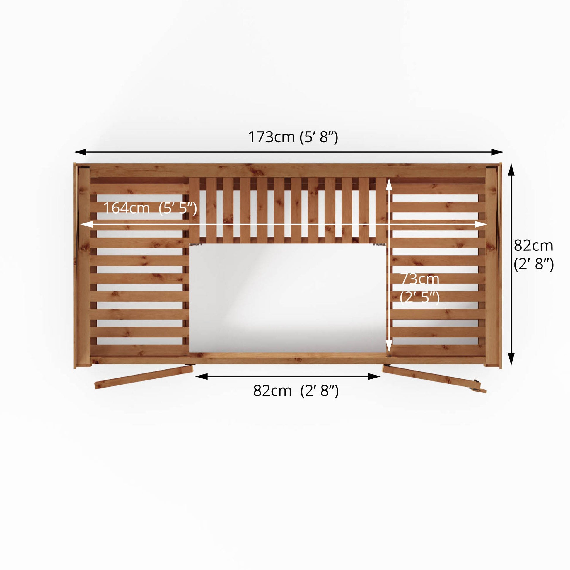 measurements showing the dimensions of a greenhouse