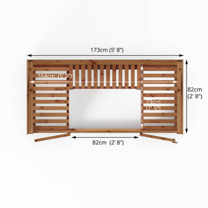 measurements showing the dimensions of a greenhouse