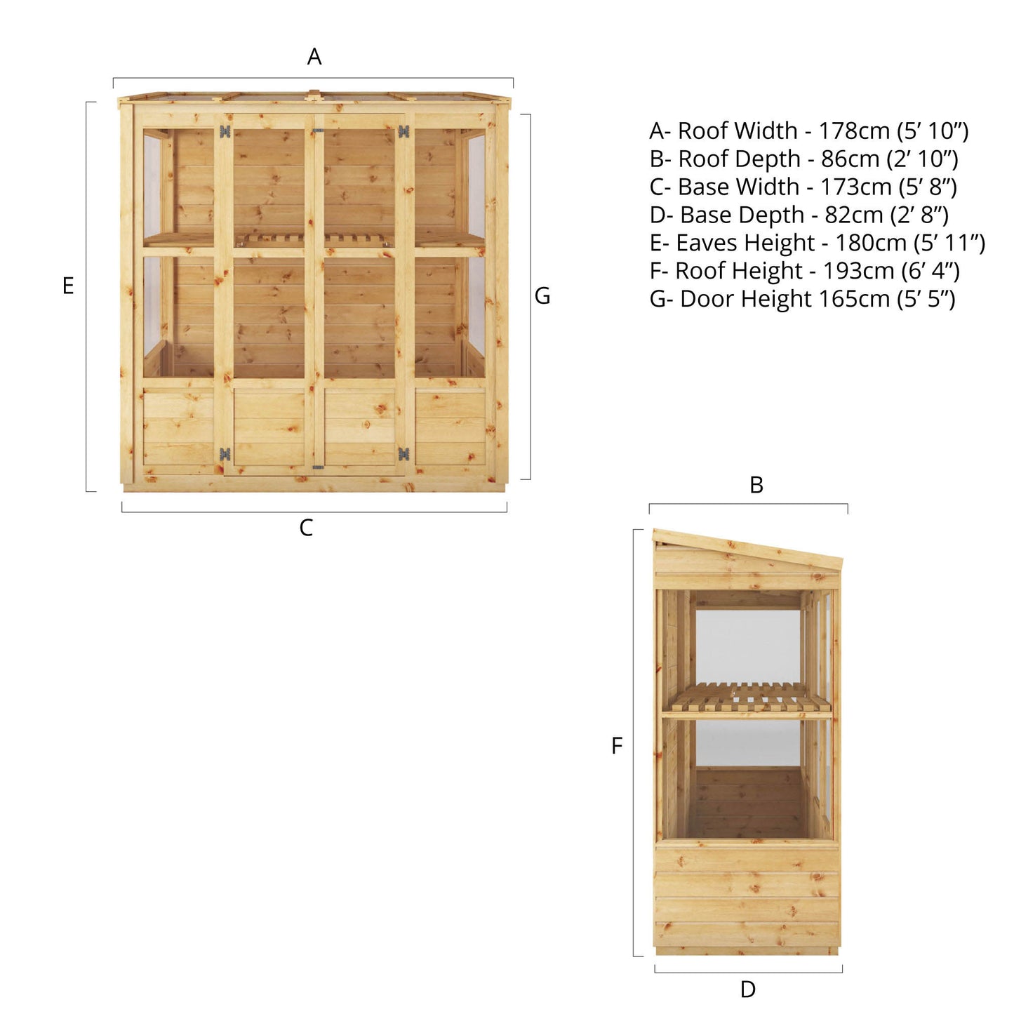 6 x 3 Evesham Victorian Growhouse