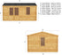 The Juniper 5m x 4m Log Cabin
