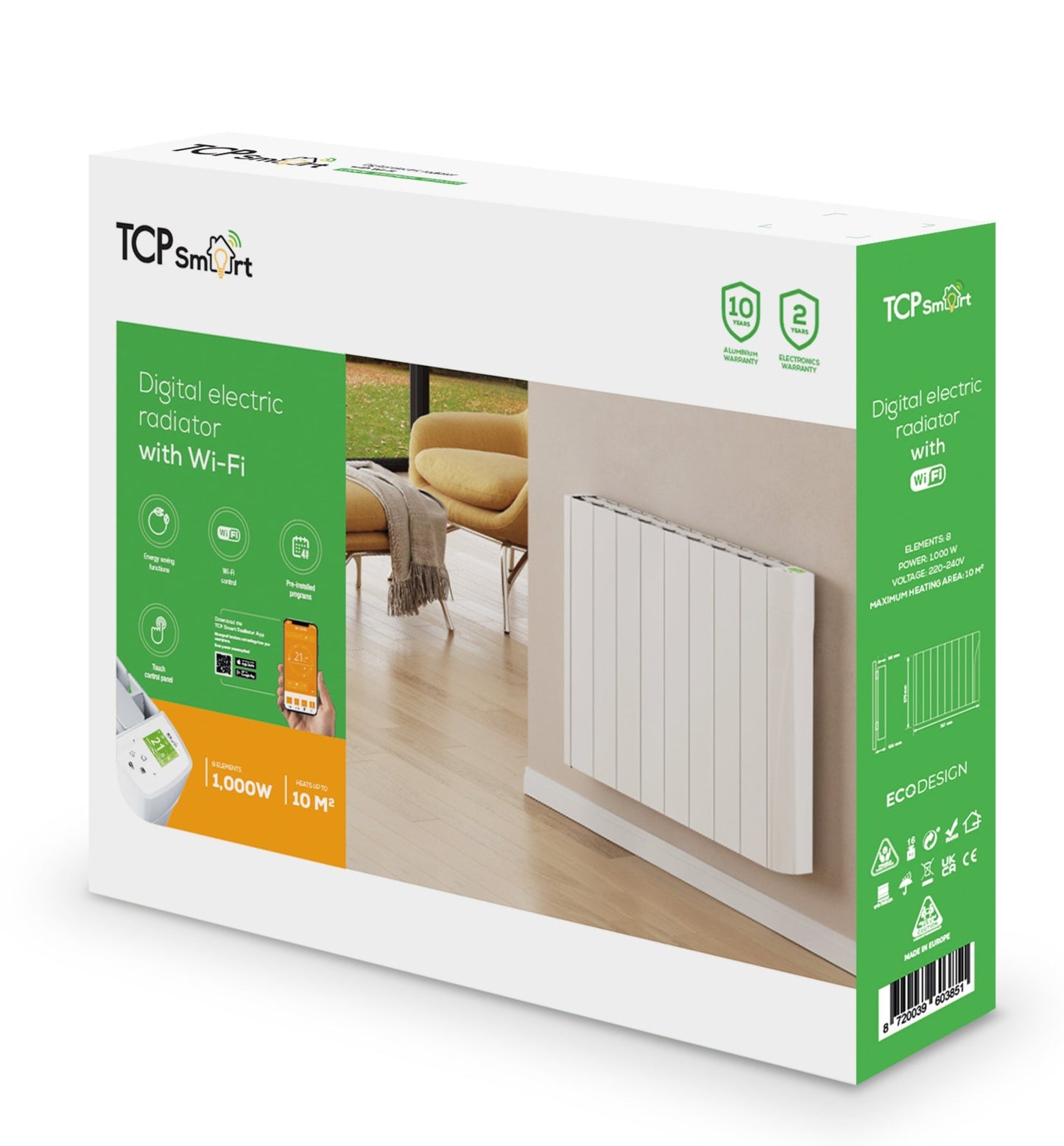 TCP Smart Oil Filled Radiator - 1000w