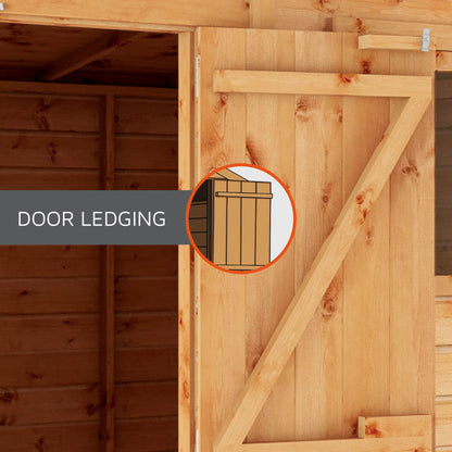 Refurbished 8 x 6 Overlap Single Door Windowless Apex Garden Shed