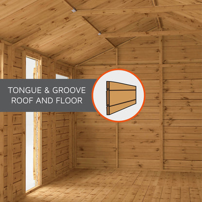 Timber tongue and groove cladding used in a shed from Waltons