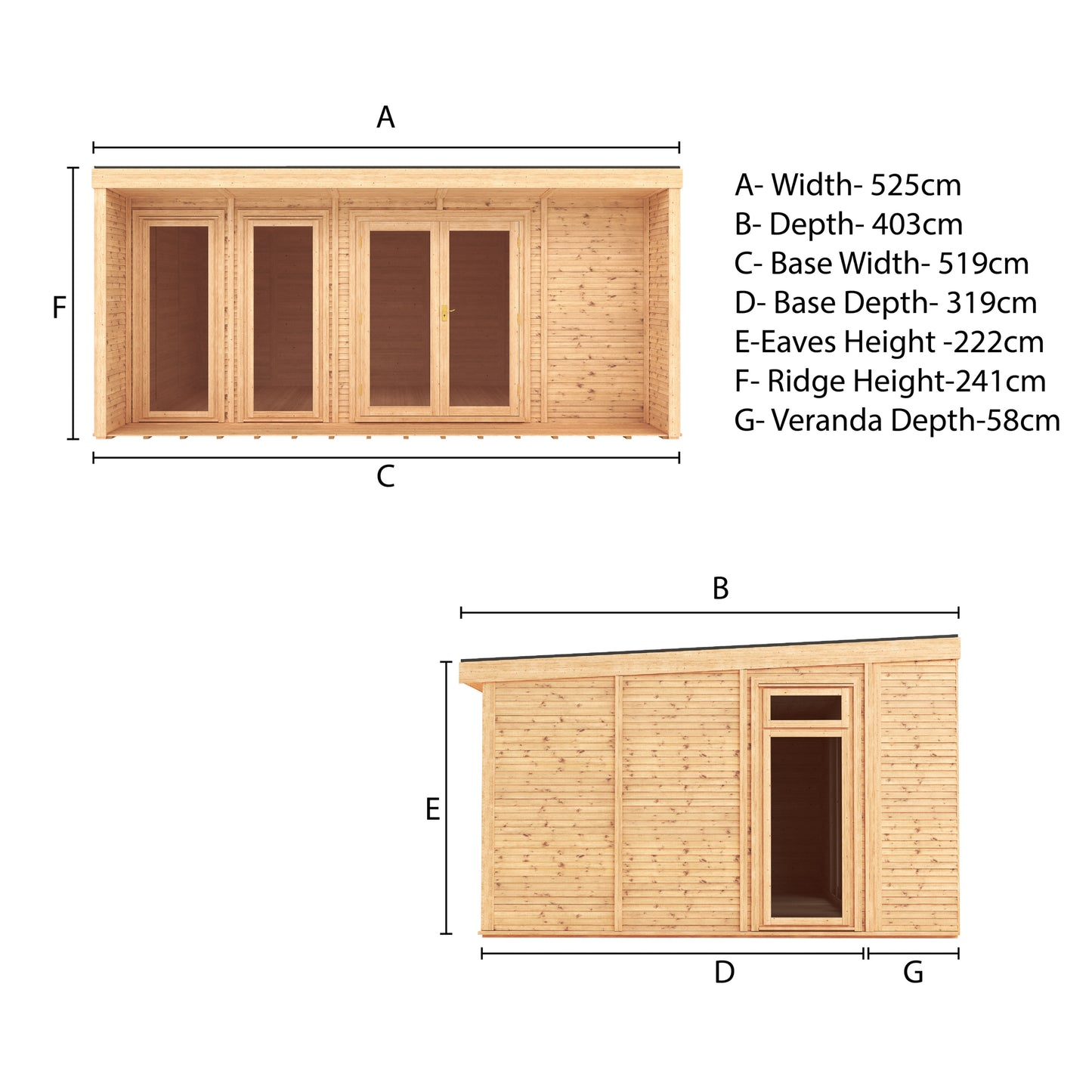 The Creswell 5m x 3m Premium Insulated Garden Room