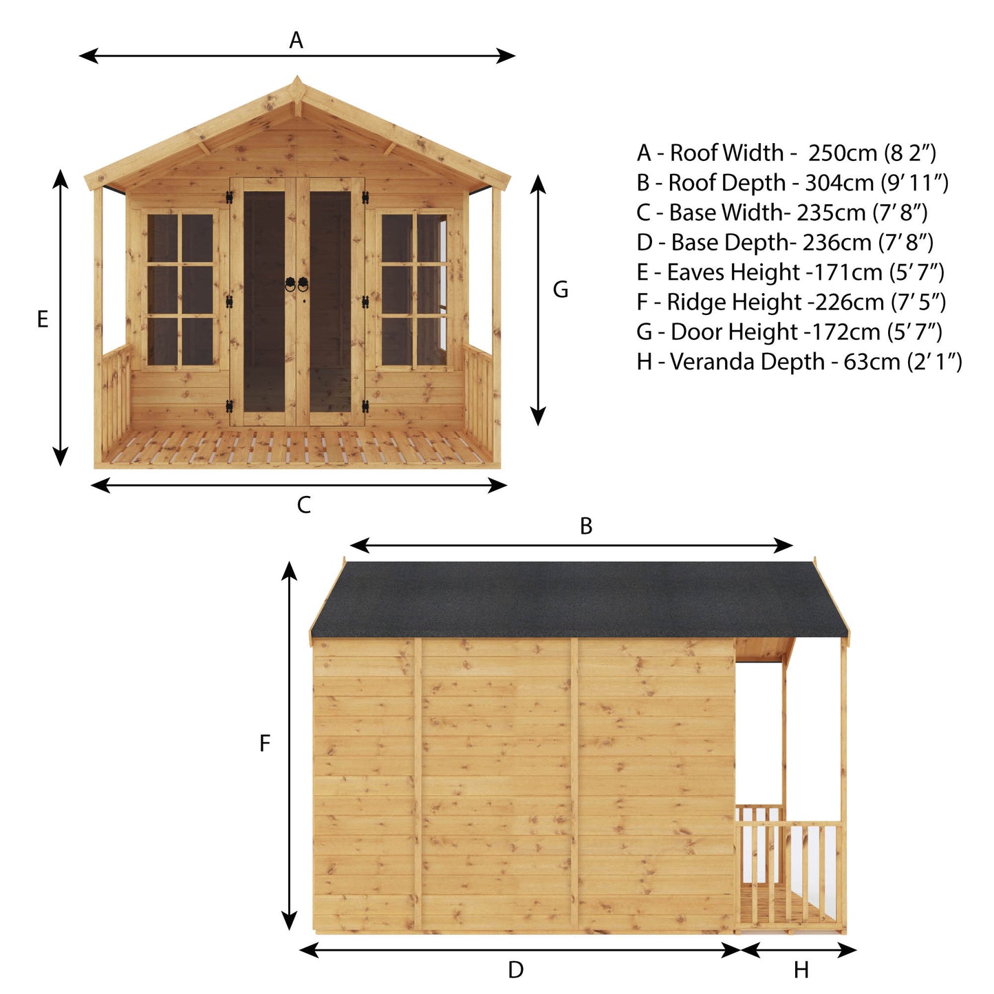 10 x 8 Wessex Summerhouse