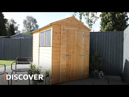 7 x 5 Shiplap Reverse Apex Wooden Shed