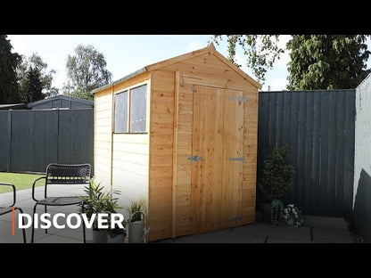 8 x 6 Shiplap Reverse Apex Windowless Wooden Shed